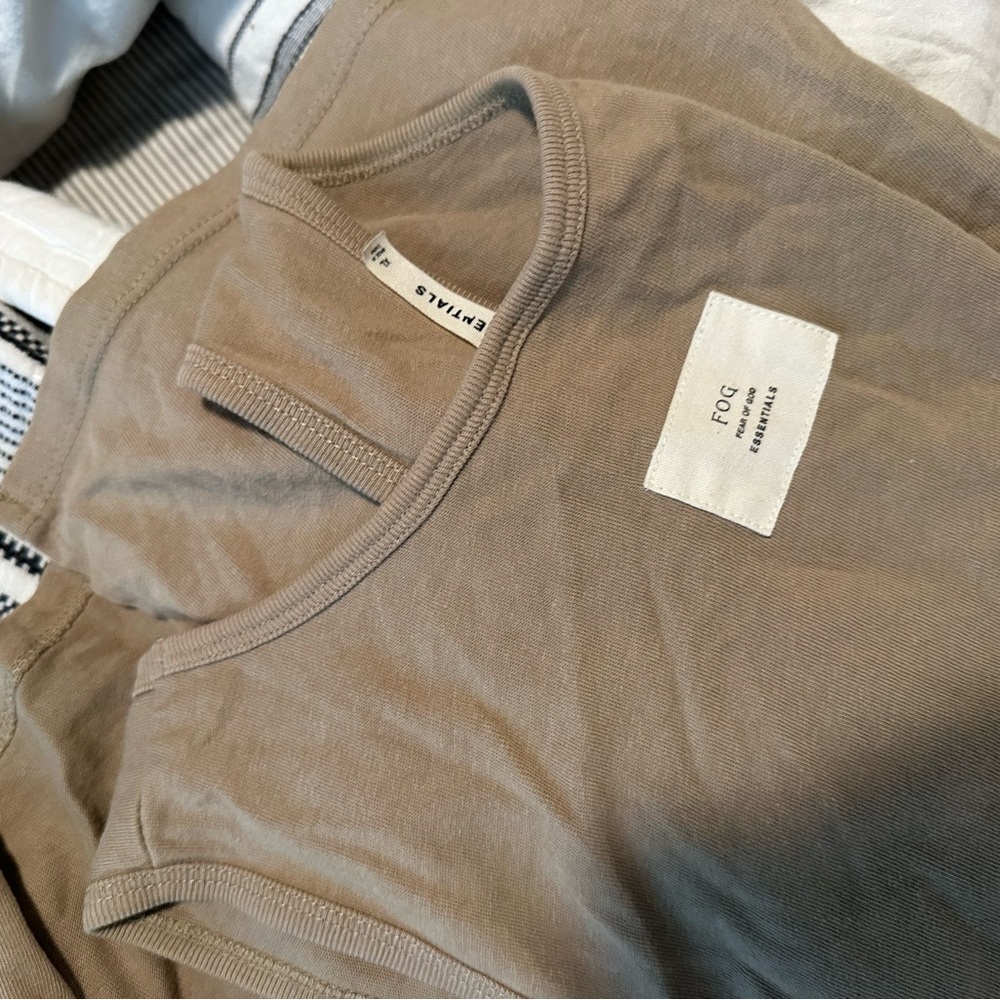 Men’s FOG long tank XL tan brown color fear of god essentials